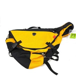 AMPAC Messanger Bag with Adjustable Straps Yellow and Black